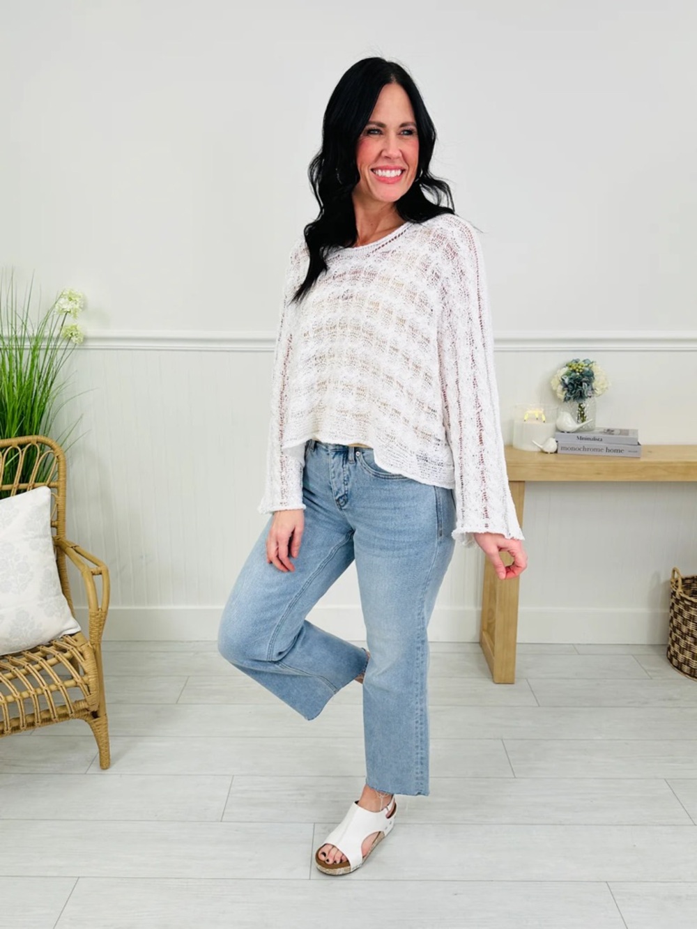 MOCO BOUTIQUE Light Wash Straight-Leg  Jeans - Casual Daily/Style Size 14W